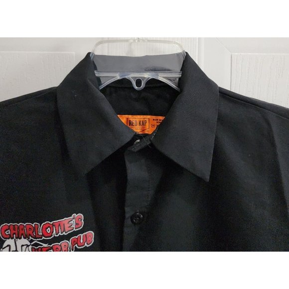 "Charlotte's Webb Pub" Wauchula, FL Black Mechanics Short Sleeve Work Shirt Sz S - Picture 4 of 10